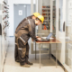 Two workers performing an electrical audit